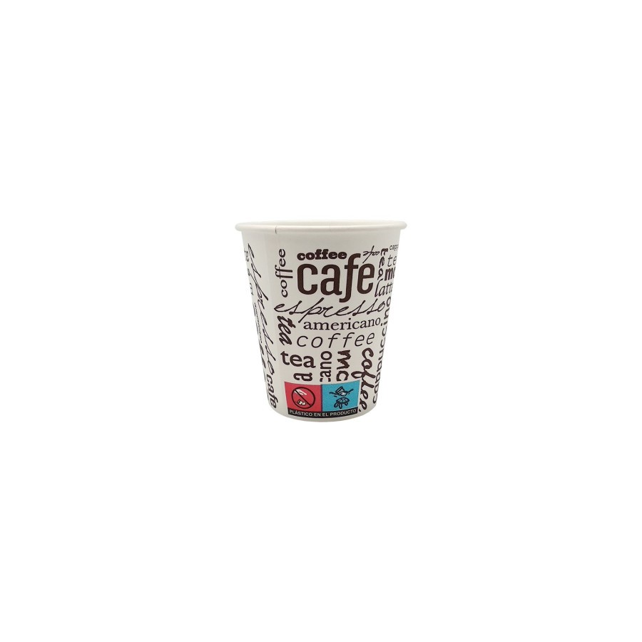 10029-PAQUETE 50 VASOS CARTON COMPOSTABLE 200ML TECNOPACKING CU396