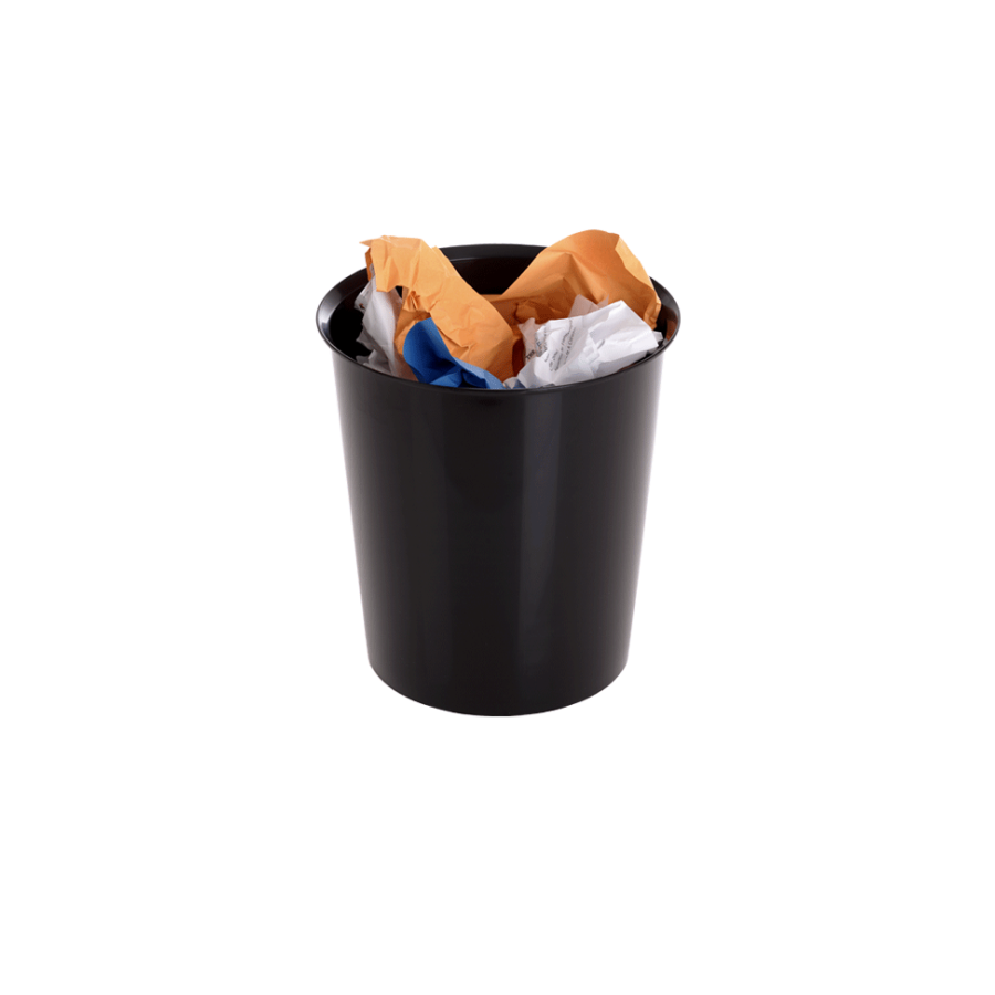 10053-PAPELERA 18 LITROS RECICLABLE 290 X 310MM NEGRA ARCHIVO 2000 2001 NE