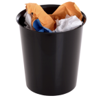 10053-PAPELERA 18 LITROS RECICLABLE 290 X 310MM NEGRA ARCHIVO 2000 2001 NE