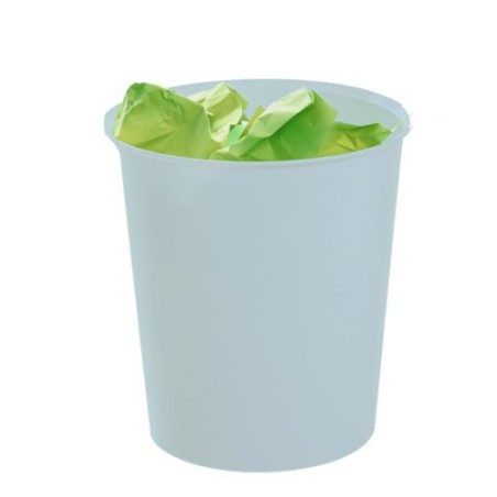 10068-PAPELERA ECOGREEN 100% RECICLADO Y RECICLABLE AZUL PASTEL 18 LITROS 290X310 MM ARCHIVO 2000 2001 AZ PS