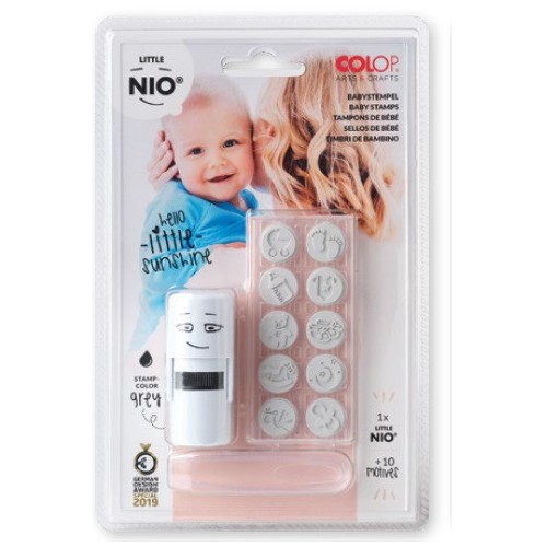 10102-BLISTER IMPRENTILLA LITTLE NIO 10 PICTOS TEMATICA "BEBES" COLOP NIL002