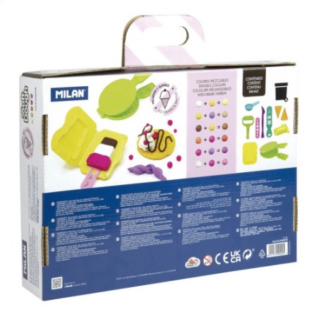 10115-MALETIN 6 BOTES PASTA BLANDA SOFT DOUGH DE 59GR + HERRAMIENTAS "HELADOS Y GOFRES" MILAN 913306ICW