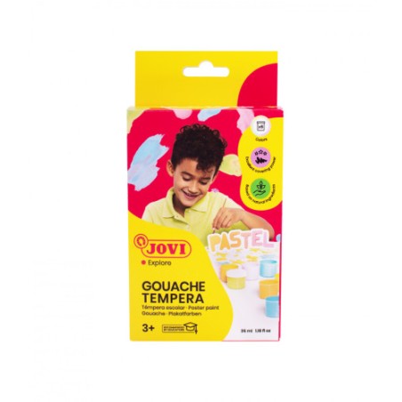 10121-ESTUCHE TEMPERA GOUACHE 6 BOTES DE 35 ML COLORES PASTEL JOVI 507P