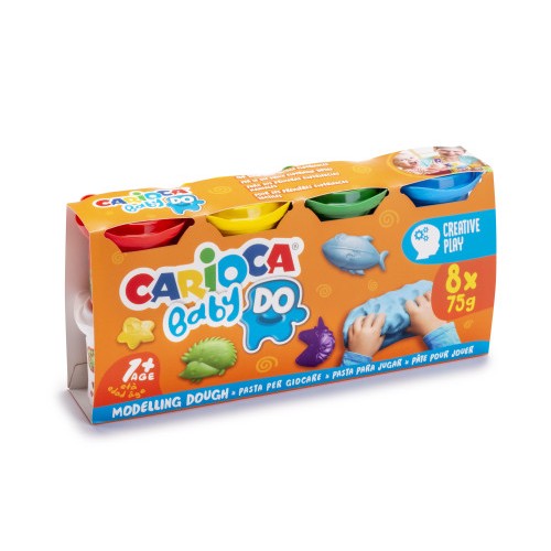 10135-SET PASTA DE MODELAR CARIOCA BABY DOUGH 8X75GR CARIOCA 43180