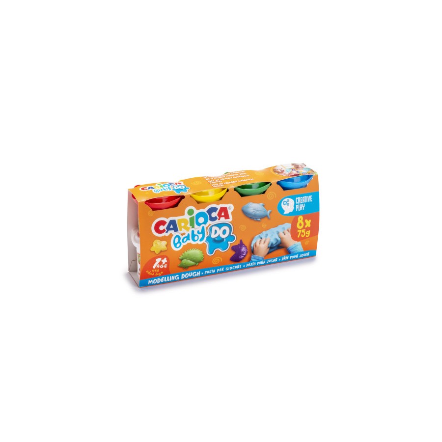 10135-SET PASTA DE MODELAR CARIOCA BABY DOUGH 8X75GR CARIOCA 43180