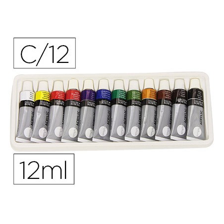 10181-SET PINTURA ACRILICA 12X 12ML SIMPLY DALER ROWNEY D126500012