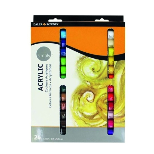 10182-SET PINTURA ACRILICA 24X 12ML SIMPLY DALER ROWNEY D126500024