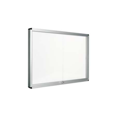 10263-Bi-Office Exhibit tablon para notas Interior Blanco Aluminio