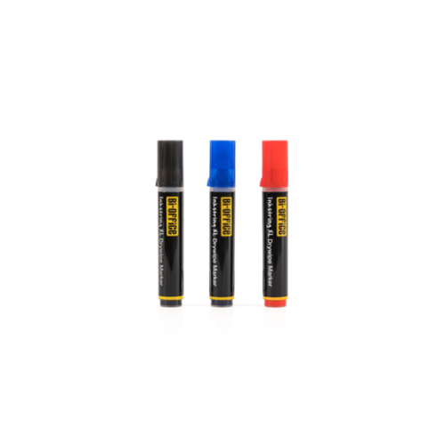 10290-Bi-Office PE4004 marcador 3 pieza(s) Punta redonda Negro, Azul, Rojo