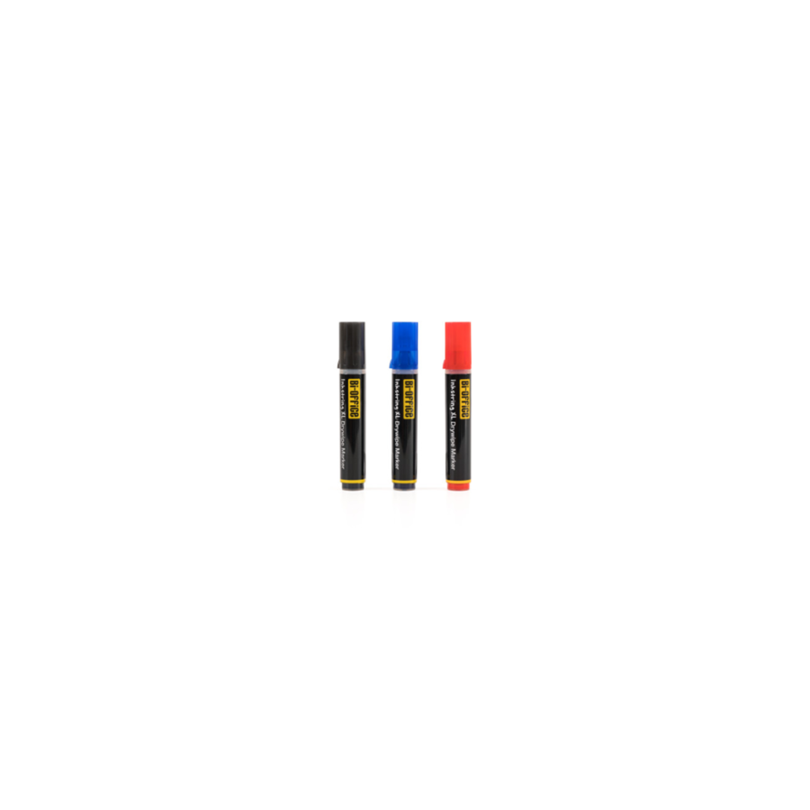 10290-Bi-Office PE4004 marcador 3 pieza(s) Punta redonda Negro, Azul, Rojo