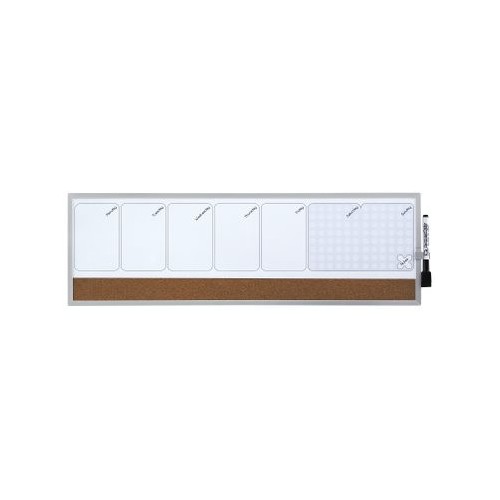 10344-ORGANIZADOR SEMANAL MAGNETICO+TABLERO CORCHO HORIZONTAL 585x190MM NOBO 1903780