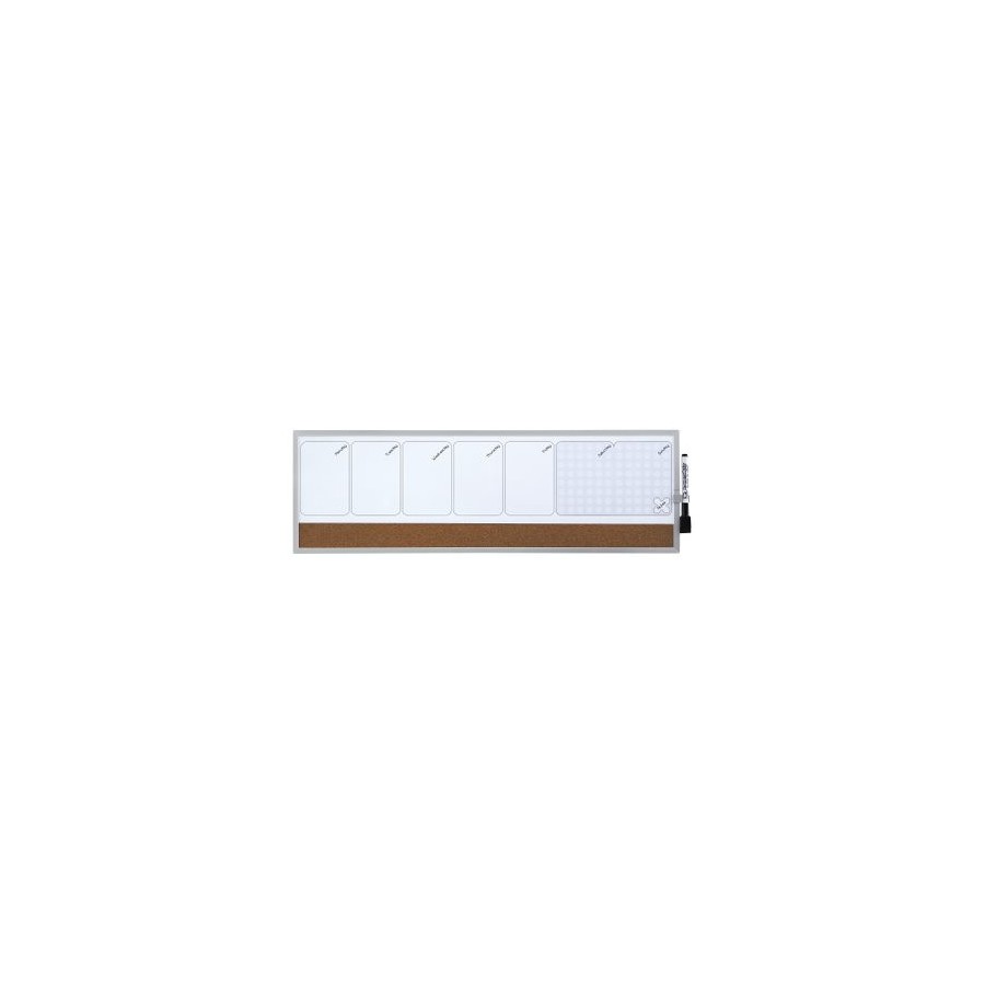 10344-ORGANIZADOR SEMANAL MAGNETICO+TABLERO CORCHO HORIZONTAL 585x190MM NOBO 1903780