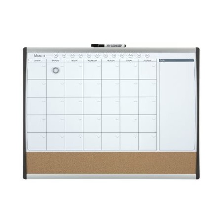 10346-ORGANIZADOR MENSUAL MAGNETICO+TABLERO CORCHO HORIZONTAL 585x430MM NOBO 1903813