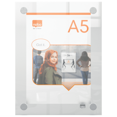 10353-PORTAPOSTER ACRILICO TRANSPARENTE MURAL A5 NOBO 1915592