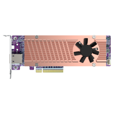 10463-QNAP Card QM2 tarjeta y adaptador de interfaz Interno PCIe, RJ-45