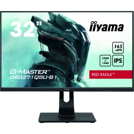 10570-MONITOR IIYAMA 32" GAMING G-MASTER, GB3271QSU-B1,QHD, 2560 x 1440, 1MS, 165HZ, ALT, INCL, REG ALT, USB, HDMI, DISP
