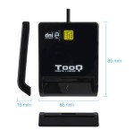 10584-TooQ Lector de Tarjetas Inteligentes DNIe SIM USB-C, Negro