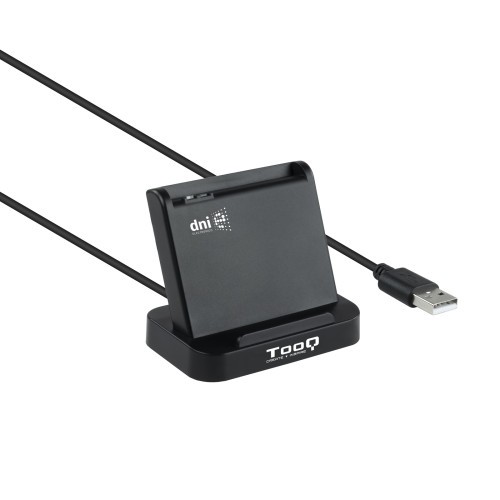 10585-TooQ Lector de Tarjetas Inteligentes DNIe VISION USB 2.0, Negro