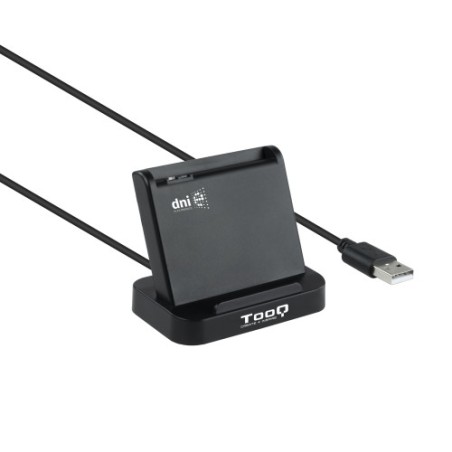 10585-TooQ Lector de Tarjetas Inteligentes DNIe VISION USB 2.0, Negro