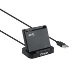 10585-TooQ Lector de Tarjetas Inteligentes DNIe VISION USB 2.0, Negro