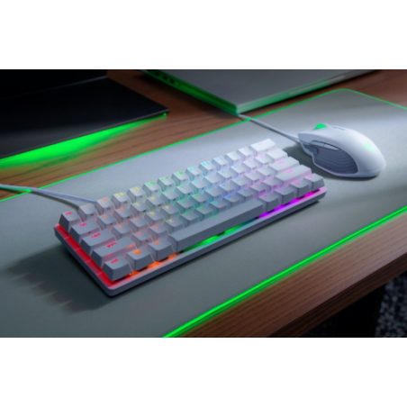 10620-Razer Huntsman Mini teclado USB QWERTY Internacional de EE.UU. Blanco