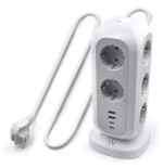 10649-Ewent EW3861 base multiple 2 m 11 salidas AC Interior Blanco