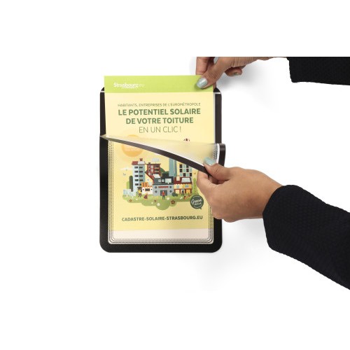 10661-PACK DE 2 MARCOS ADHESIVO MAGNETO A5 CIERRE MAGNETICO NEGRO TARIFOLD 194977