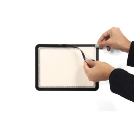 10662-PACK DE 2 MARCOS ADHESIVO MAGNETO A5 CIERRE MAGNETICO NEGRO TARIFOLD 194977