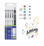 10733-SET 3 ROTULADORES CALIBRADOS DE COLOR + ROTULADOR PUNTA PINCEL + PORTAMINAS BISMARK 330180