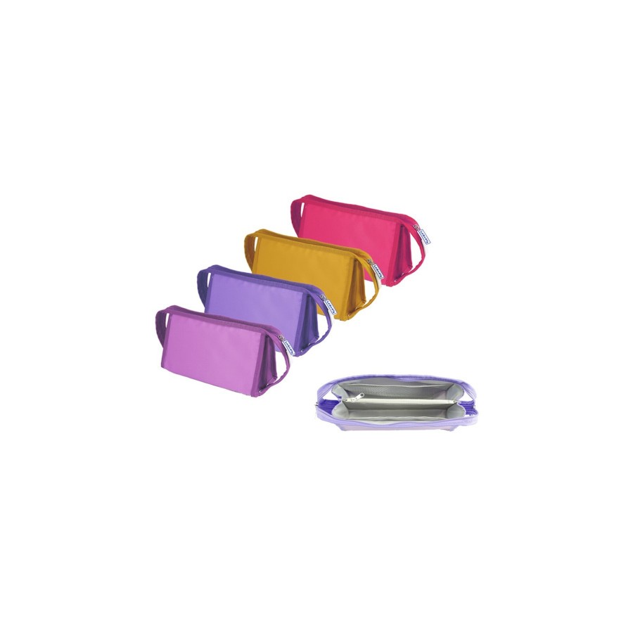 10738-Lagart Portatodo Jumbo Colorblock Multi-bolsillos