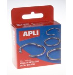 10743-CAJA 20 UDS. ANILLAS METALICAS ARTICULADAS 25 MM APLI 452