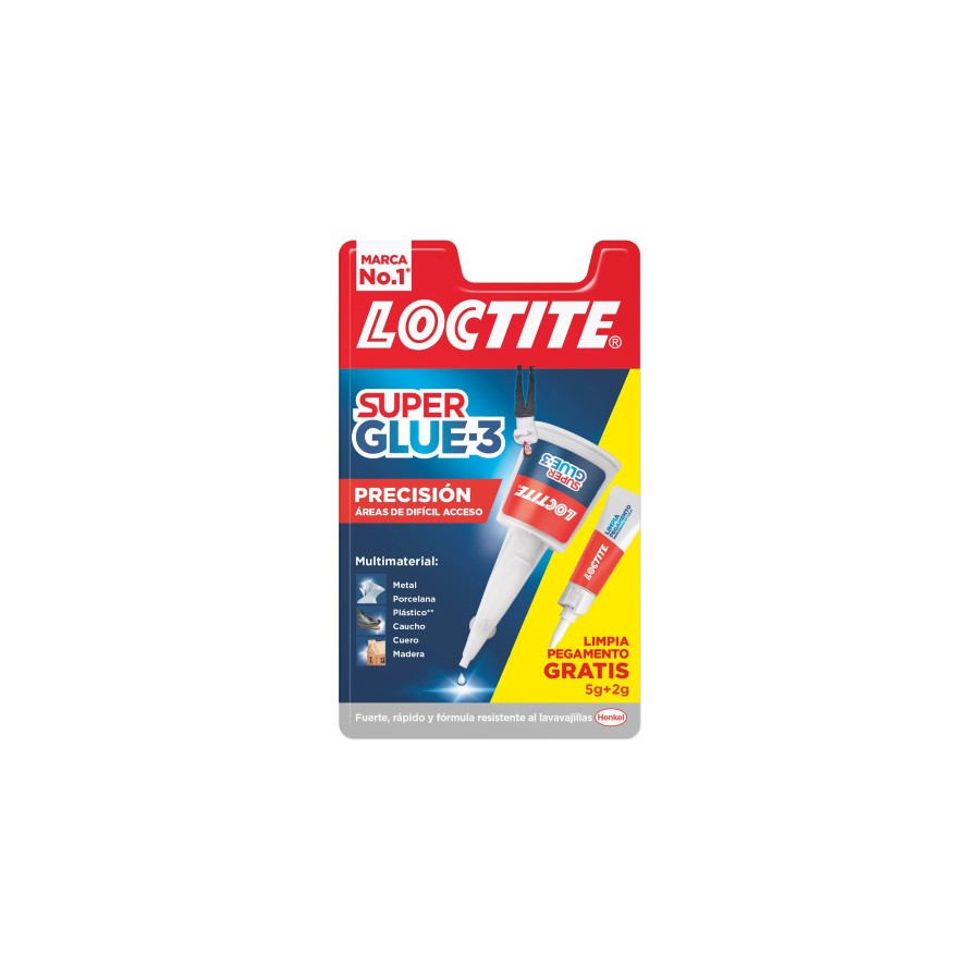 1079-ADHESIVO INSTANTANEO SUPER GLUE-3 5GR + 2 GR.LIMPIA PEGAMENTO PRECISION LOCTITE 2712223