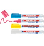 10813-BOLSA CON 4 MARCADORES EDDING 95 COLORES BLANCO, AMARILLO, ROSA Y AZUL EDDING 95-099