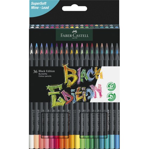 10819-ESTUCHE 36 LAPICES DE COLORES BLACK EDITION. FABER CASTELL 116436