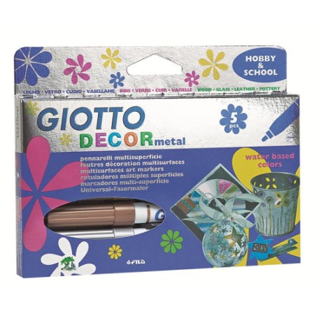 10840-ESTUCHE 5 ROTULADORES DECOR METALLIC GIOTTO F45290000
