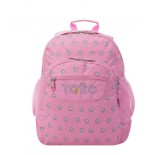 10843-MOCHILA INFANTIL ROSA CORAZONES BOLSILLOS MA04ECO029-2120N-7IU TOTTO