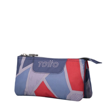 10848-Totto Tablero Estuche suave Gris, Rojo