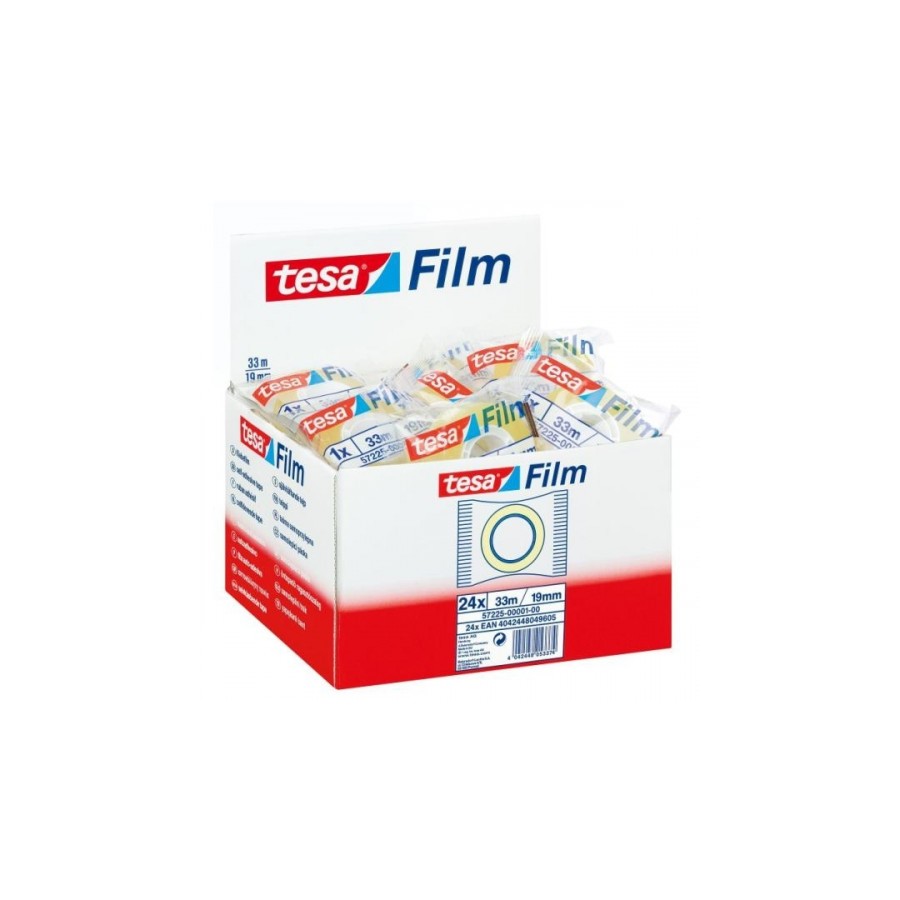 1106-CINTA ADHESIVA STANDARD 19MM.X33M.EN BOLSITA TRANSPARENTE TESA 57225-00001-02