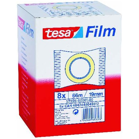 1107-CINTA ADHESIVA STANDARD 19MM.X66M.EN BOLSITA TRANSPARENTE TESA 57226-00001-01