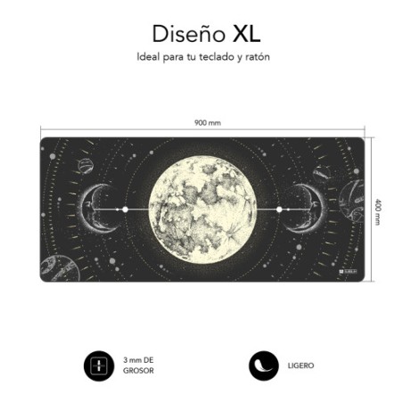 11120-SUBBLIM Alfombrilla Raton Lunar XL Mouse Pad 900x400x3
