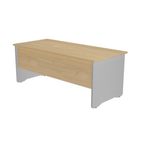 11123-MESA DE OFICINA SERIE WORK 180X80 ALUMINIO/ROBLE ROCADA 2003AB08V24