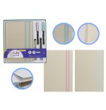 11139-SET  LIBRETA BULLET KRAFT + ROTULADORES PINCEL Y BOLIGRAFO BISMARK INGRAF 330620