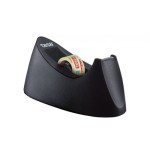 1124-DISPENSADOR SOBREMESA "PORTARROLLOS" EASY CUT CURVE ANTIDESLIZANTE + 1 ROLLOS 19MM.X10M. NEGRO TESA 53917-00000-00