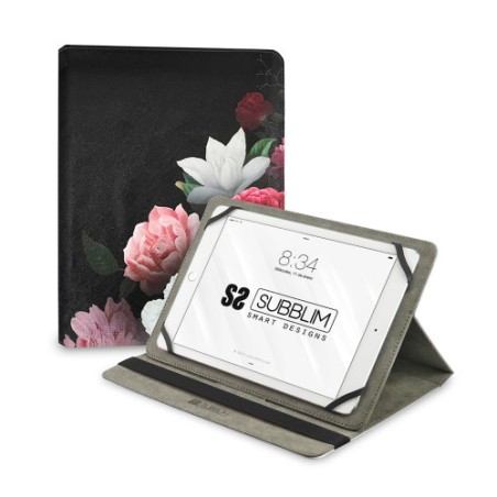 11283-SUBBLIM Funda Tablet Universal TRENDY CASE ROSAS 11"