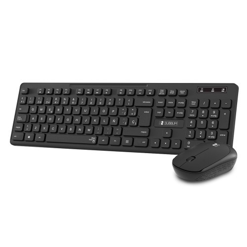 11345-SUBBLIM Teclado Ergonomico y raton Combo Business Slim Silencioso Inalambrico 2.4G