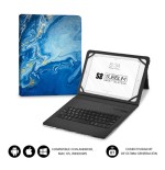 11348-SUBBLIM Funda con Teclado Keytab Pro BT Trendy Marmol Azul