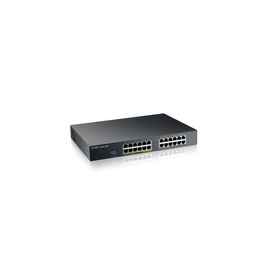 11359-ZYZEL ZYXEL GS1915-24EP, 24-PORT GBE, 12 PORT POE, 130 WATT 802.3AT, RACKMOUNT Y DESKTOP, SIN VENTILADOR, SMART HY