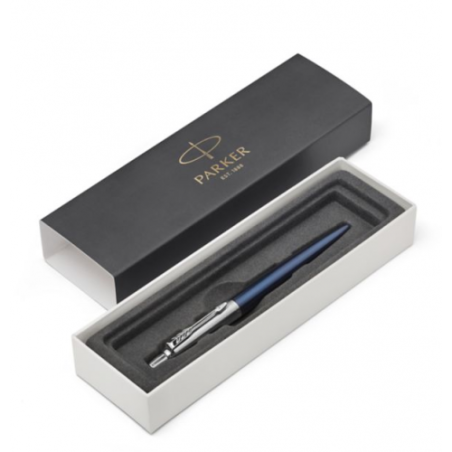 1143-BOLIGRAFO RETRACTIL JOTTER ROYAL AZUL CON BORDE CROMADO PUNTO MEDIO TINTA AZUL PARKER 1953186