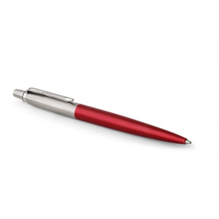 1145-BOLIGRAFO RETRACTIL JOTTER KENSINGTON ROJO CON RIBETE CROMADO PUNTO MEDIO TINTA AZUL PARKER 1953187