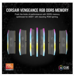 11608-MEMORIA CORSAIR DDR5 32GB 2X16GB PC5200 VENGEANCE RGB CMH32GX5M2B5200Z40K
